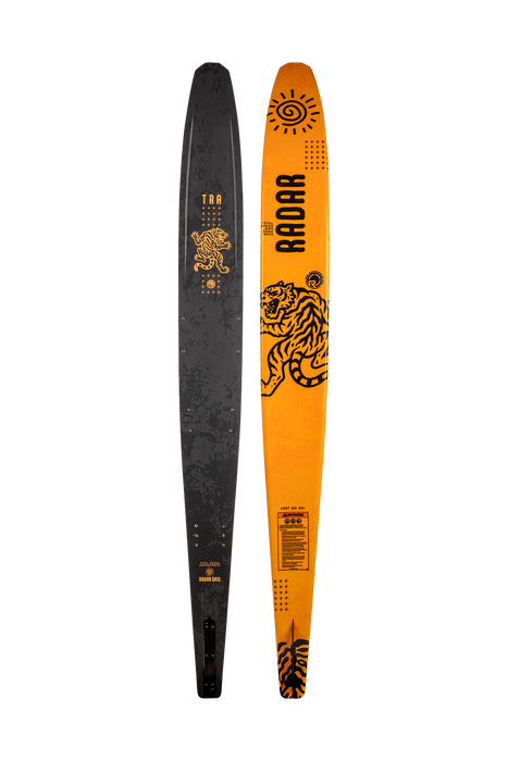 Radar 2027 Boy's Total Radar Awesomeness (T.R.A.) Slalom Ski (Matte Black / Tiger Yellow)