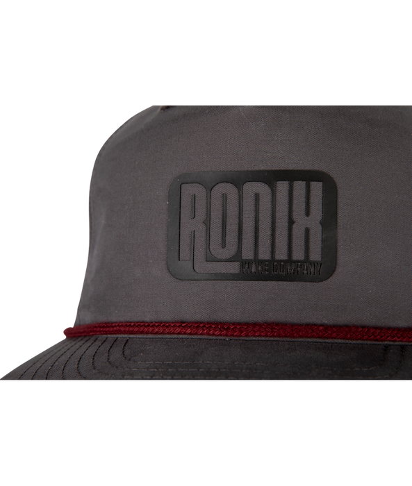 Ronix 2026 Genisis - 5-Panel W/ Rope Hat - Snapback - Charcoal / Maroon