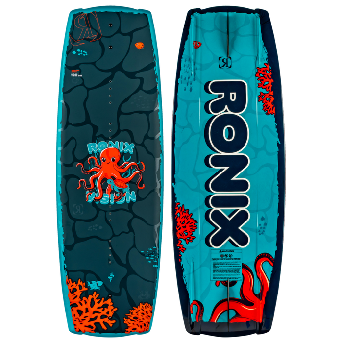 Ronix 2027 Vision 120cm with Inky The Octopus Kid's 3-Stage Rocker Wakeboard (Glow In The Dark)