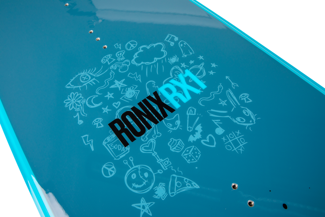Ronix 2027 RX1 129cm Air Core 3 Kid's Hybrid Rocker Wakeboard (Dove Grey Splattered Blue)