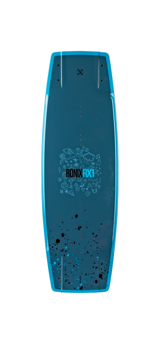 Ronix 2027 RX1 129cm Air Core 3 Kid's Hybrid Rocker Wakeboard (Dove Grey Splattered Blue)