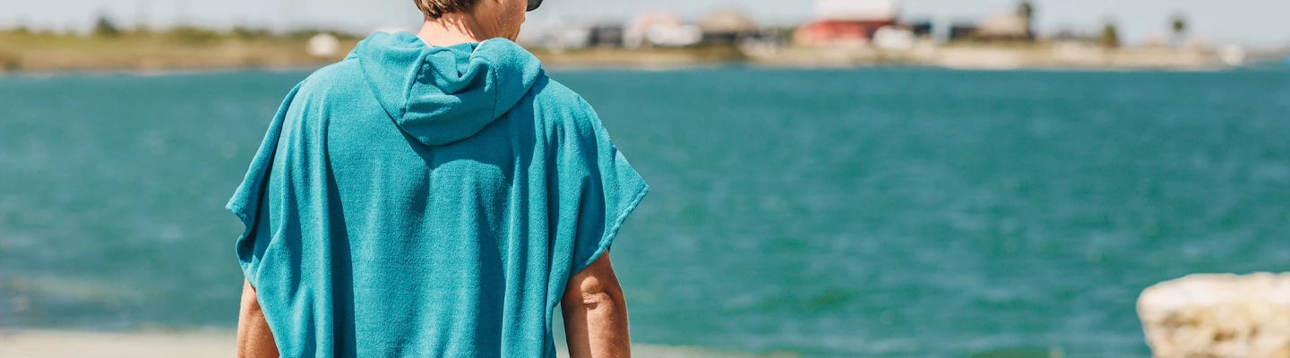 Ronix 2026 Brand Change Poncho - Sea Blue / Maroon - OSFM