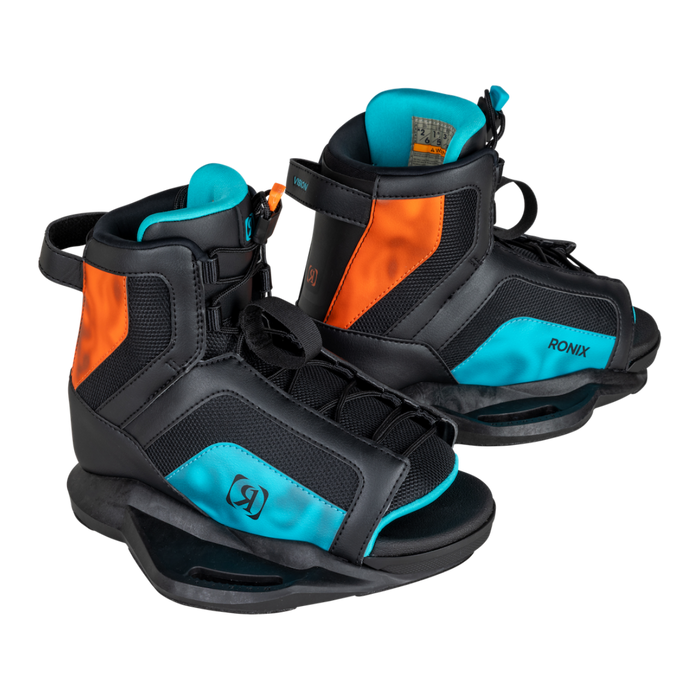 Ronix 2027 Vision Stage 1 Kid's Wakeboots (Black Blue Hot Red)