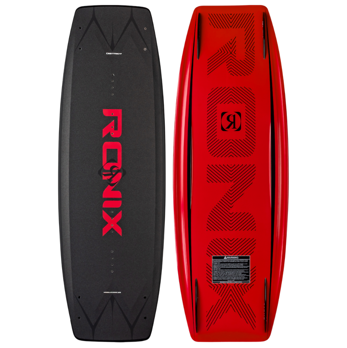 Ronix 2027 District 129cm Modello Core Kid's Hybrid Rocker Wakeboard (Metallic / Red)