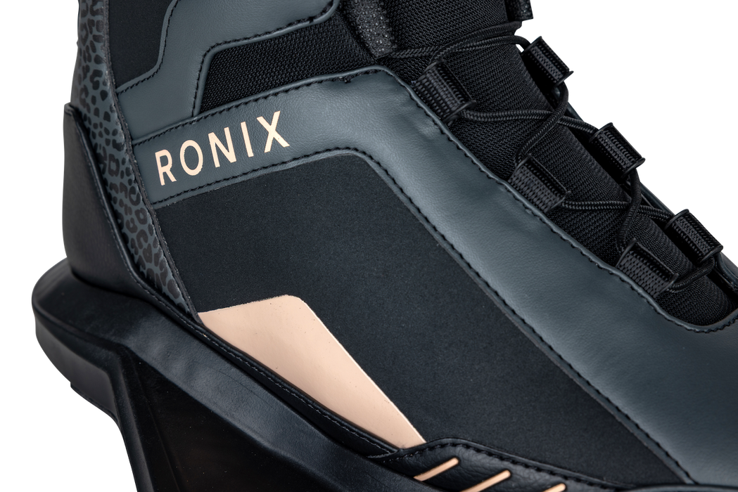 Ronix 2027 Rise Intuition Women's Wakeboard Boots  Black Cheetah/Apricot