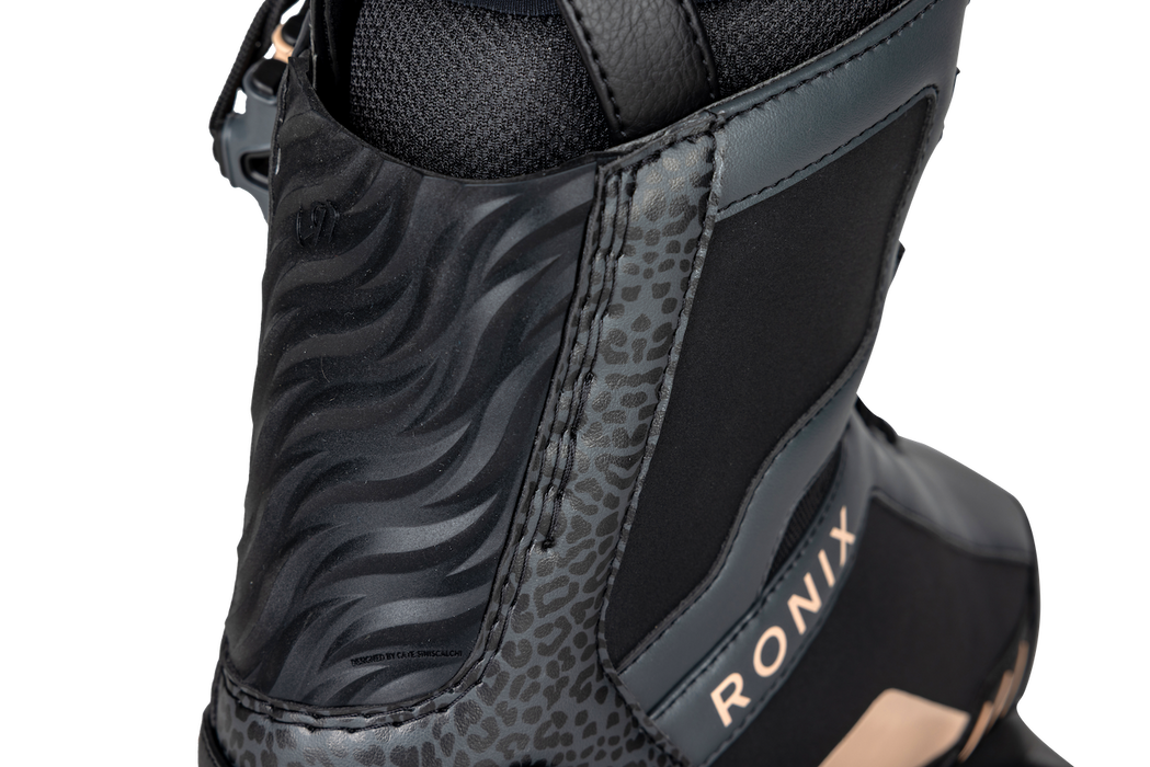 Ronix 2027 Rise Intuition Women's Wakeboard Boots  Black Cheetah/Apricot