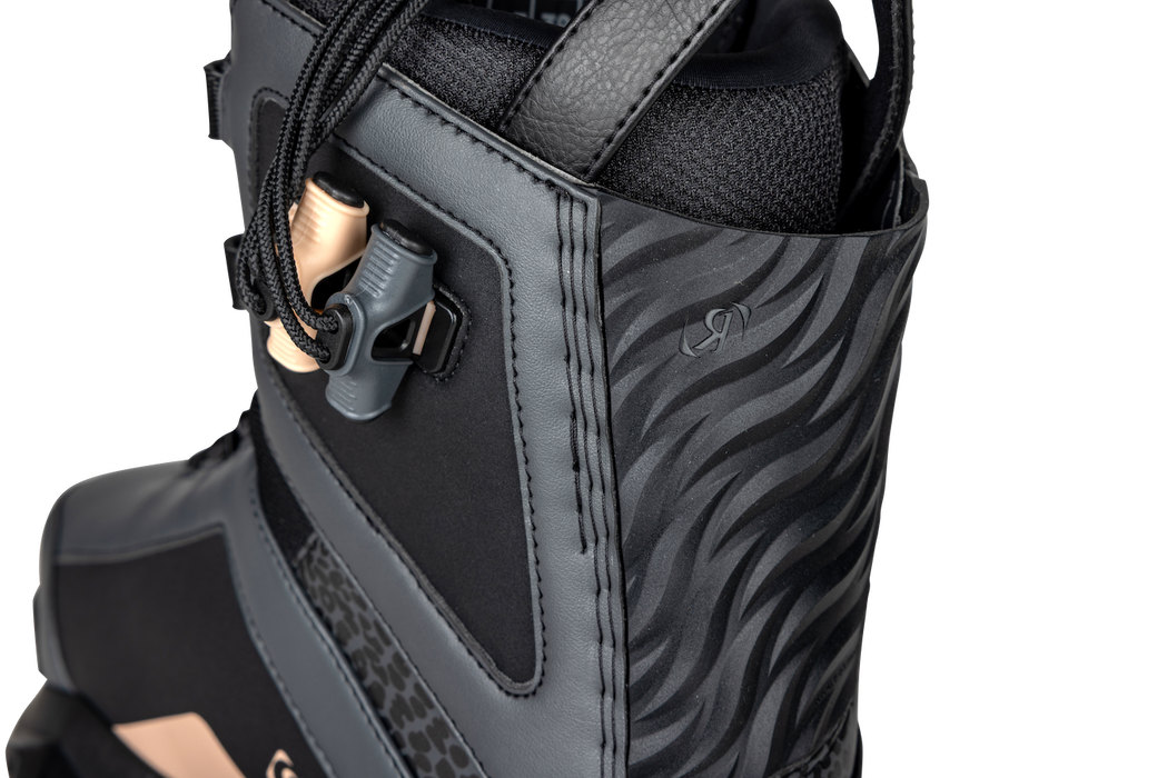 Ronix 2027 Rise Intuition Women's Wakeboard Boots  Black Cheetah/Apricot