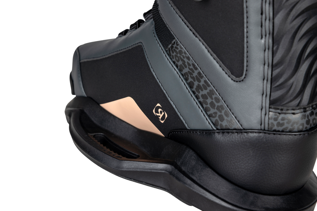 Ronix 2027 Rise Intuition Women's Wakeboard Boots  Black Cheetah/Apricot