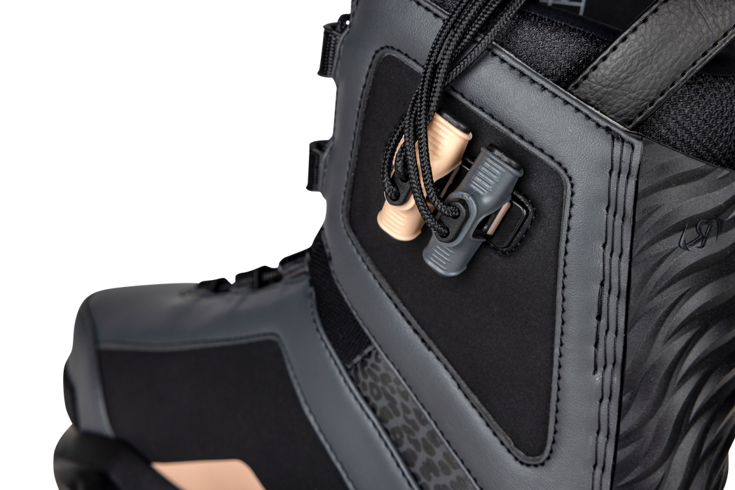 Ronix 2027 Rise Intuition Women's Wakeboard Boots  Black Cheetah/Apricot