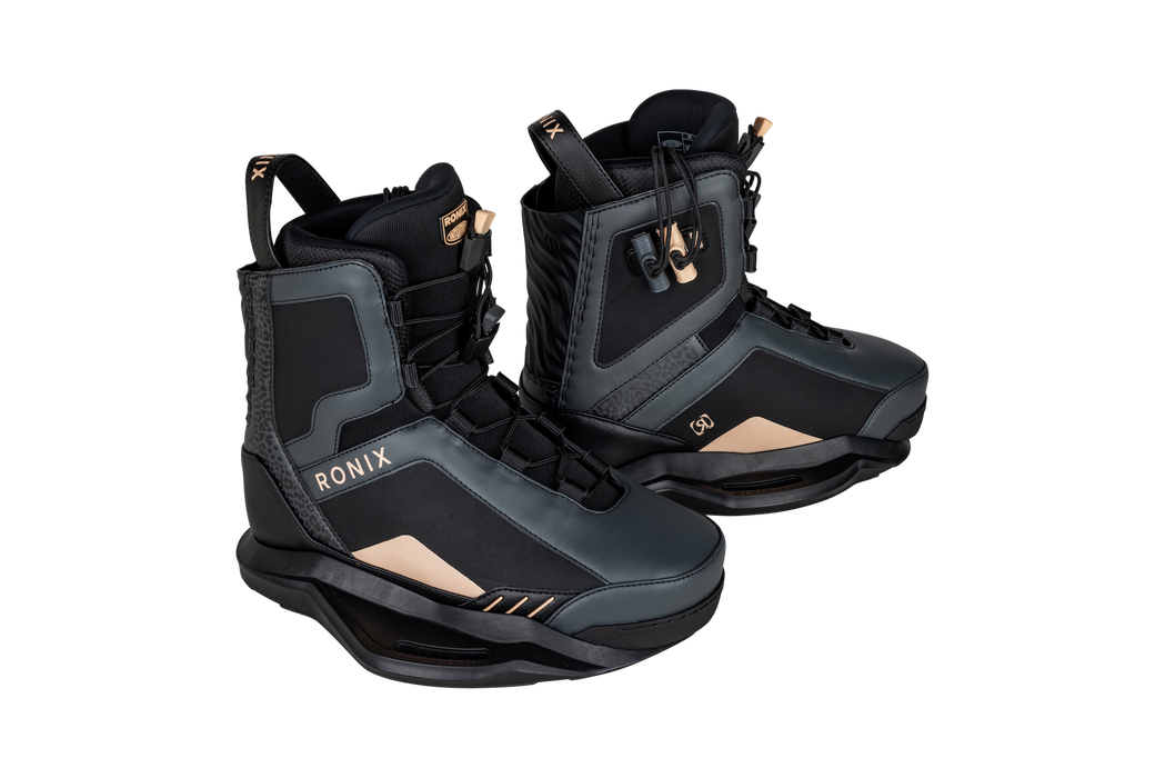 Ronix 2027 Rise Intuition Women's Wakeboard Boots  Black Cheetah/Apricot