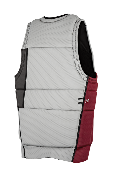 Ronix 2026 Supreme CE Approved Impact Vest - Chalk Grey/Maroon