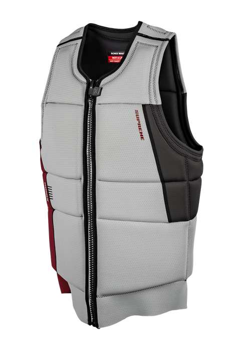 Ronix 2026 Supreme CE Approved Impact Vest - Chalk Grey/Maroon