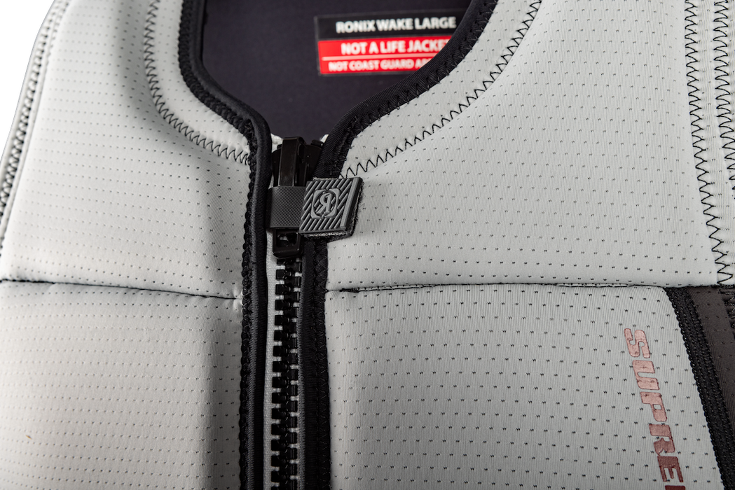 Ronix 2026 Supreme CE Approved Impact Vest - Chalk Grey/Maroon