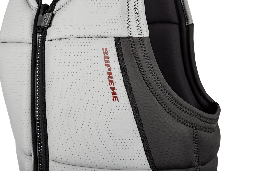 Ronix 2026 Supreme CE Approved Impact Vest - Chalk Grey/Maroon