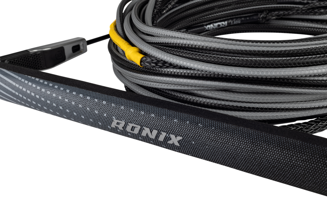 Ronix 2026 One Combo - Hide Grip 1.25 in. Dia. w/80 ft. 5-Sect. R8 Rope - Chrome / Black