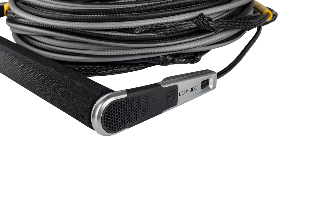 Ronix 2026 One Combo - Hide Grip 1.25 in. Dia. w/80 ft. 5-Sect. R8 Rope - Chrome / Black