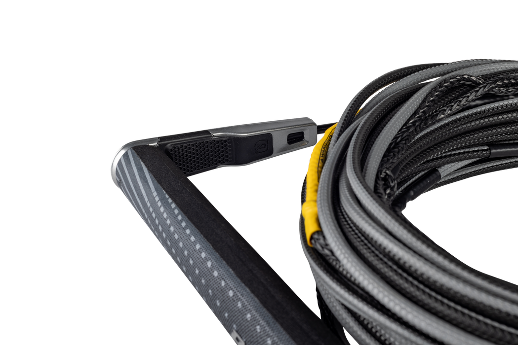 Ronix 2026 One Combo - Hide Grip 1.25 in. Dia. w/80 ft. 5-Sect. R8 Rope - Chrome / Black