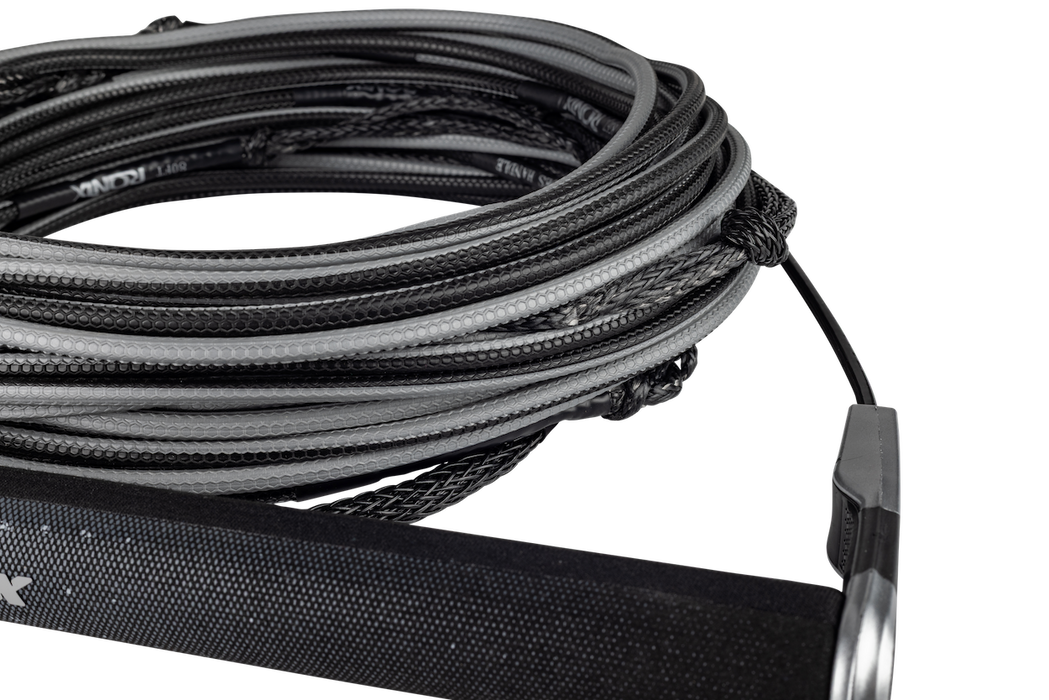 Ronix 2026 One Combo - Hide Grip 1.25 in. Dia. w/80 ft. 5-Sect. R8 Rope - Chrome / Black