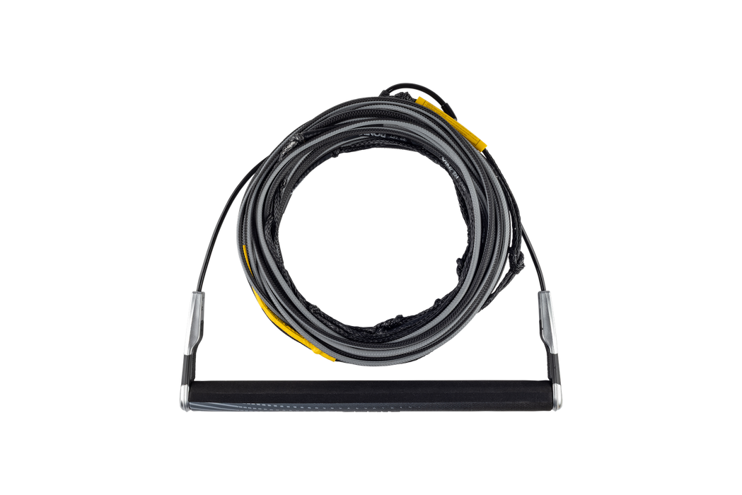 Ronix 2026 One Combo - Hide Grip 1.25 in. Dia. w/80 ft. 5-Sect. R8 Rope - Chrome / Black