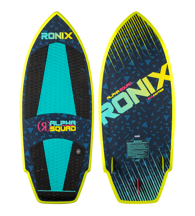 Ronix 2026 Alpha Squad Sea Captain Wakesurfer - Standard Core - Blue / Yellow - 4'2