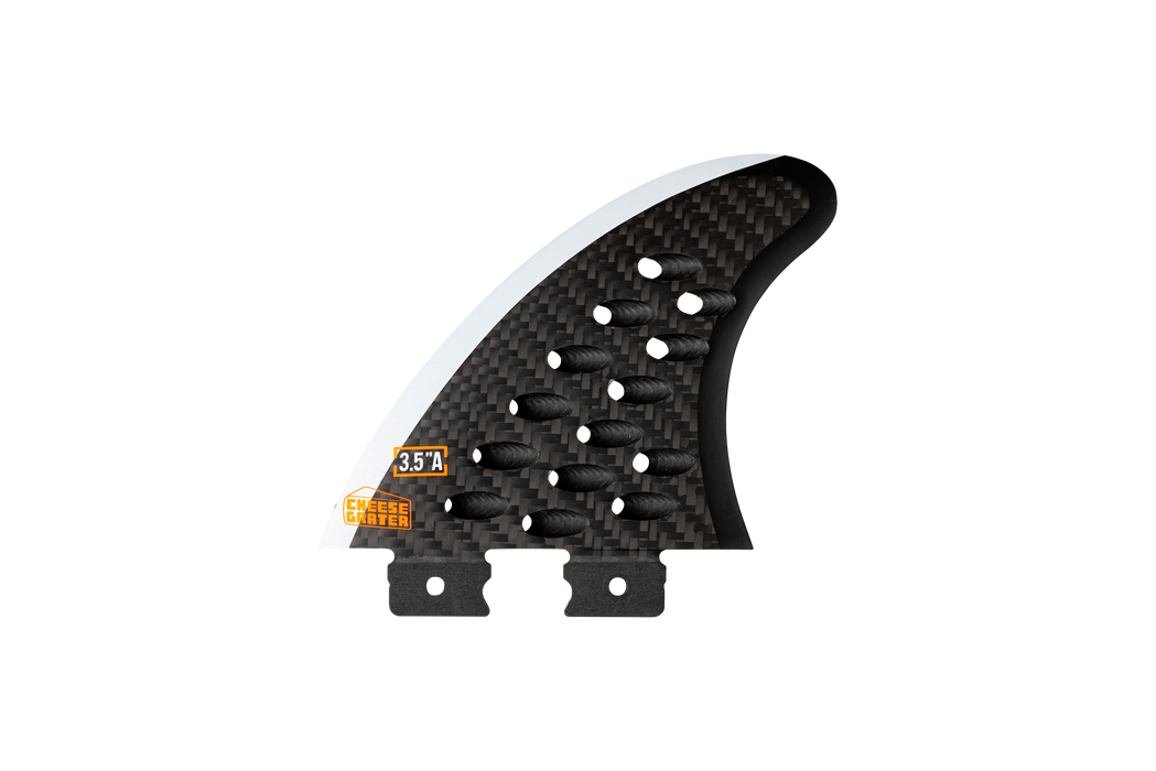 Ronix 2026 3.5 in. - Button - Cheese Grater - A&B Side Surf Fins - Carbon