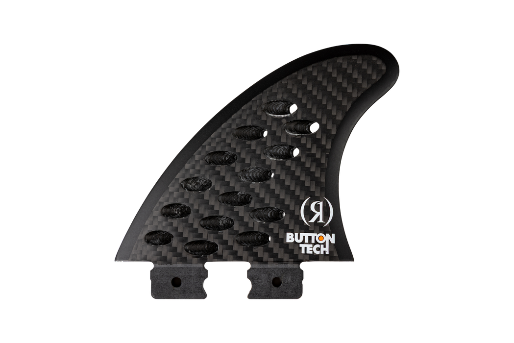 Ronix 2026 3.5 in. - Button - Cheese Grater - A&B Side Surf Fins - Carbon