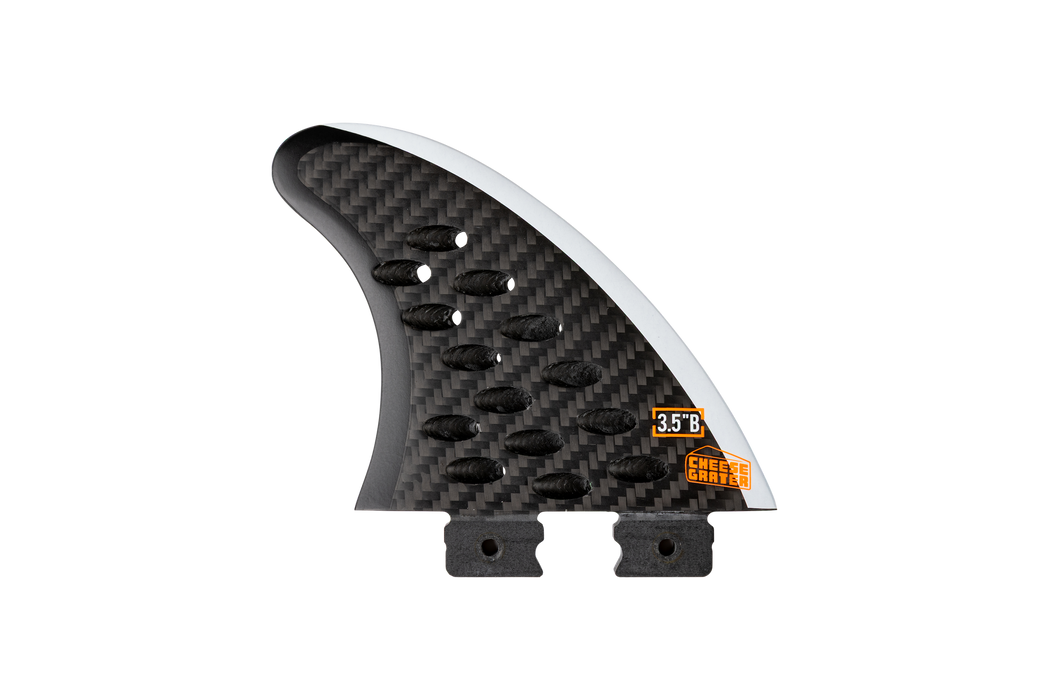 Ronix 2026 3.5 in. - Button - Cheese Grater - A&B Side Surf Fins - Carbon