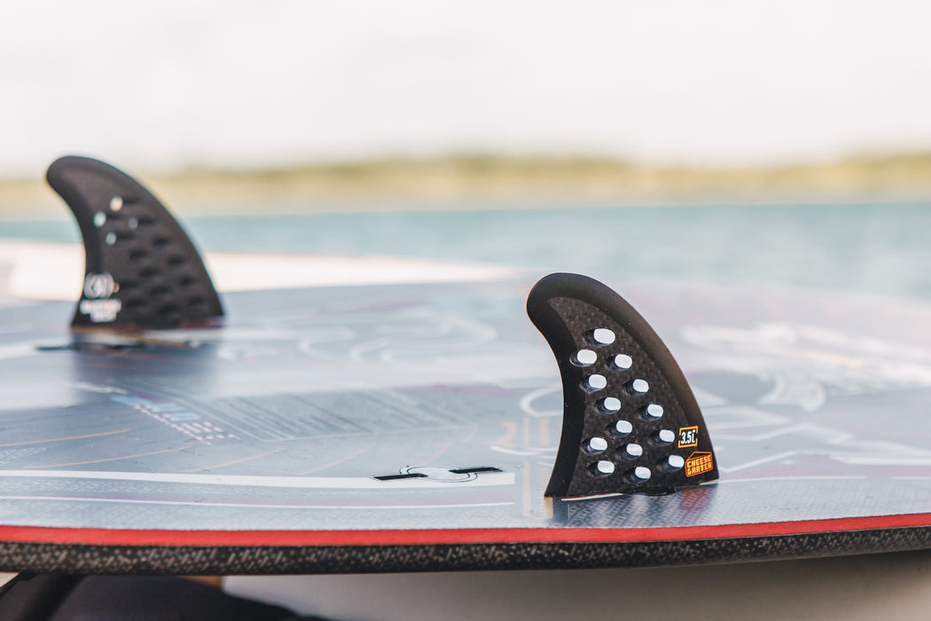 Ronix 2026 3.5 in. - Button - Cheese Grater - A&B Side Surf Fins - Carbon