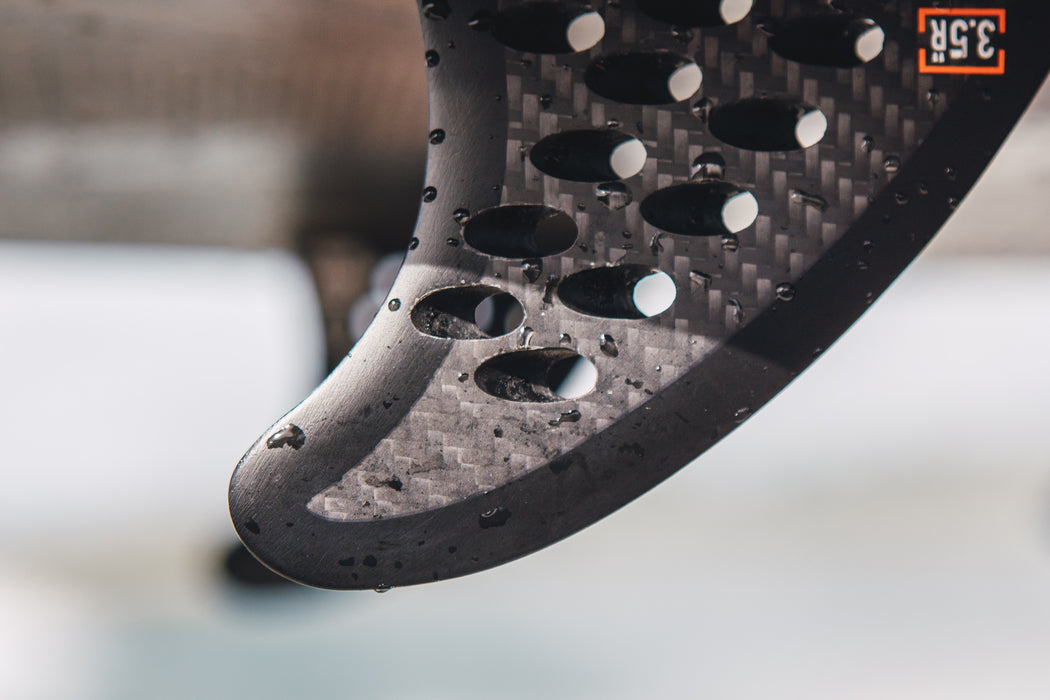 Ronix 2026 3.5 in. - Button - Cheese Grater - A&B Side Surf Fins - Carbon