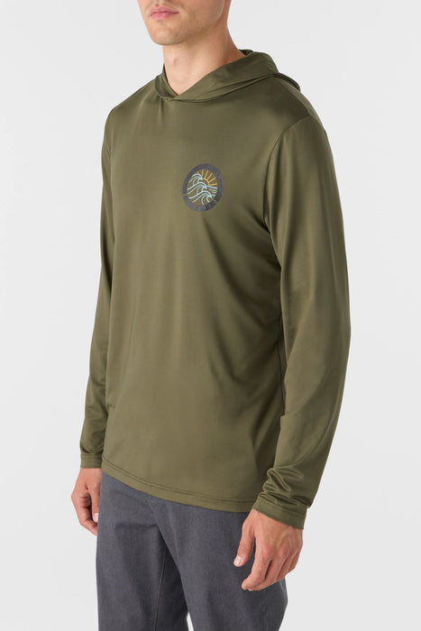 ONeill Travler UPF Hooded Long Sleeve Army