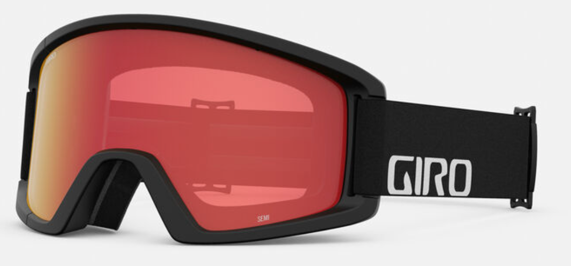 Giro Semi Goggle Black Wordmark Clear / Amber Lens