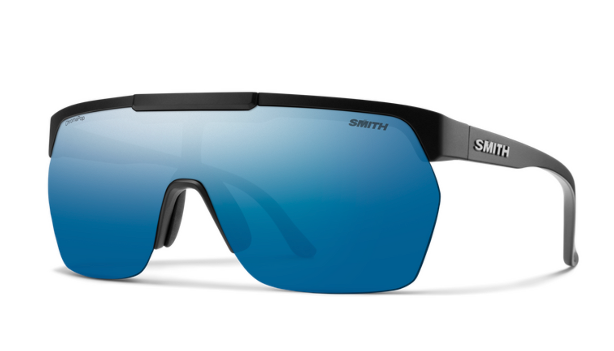 Smith XC Matte Black Chroma Pop Polarized Blue Mirror