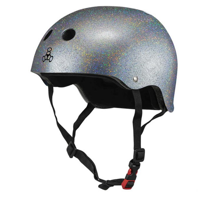 Triple Eight The Certified Sweatsaver Helmet Silver Glitter