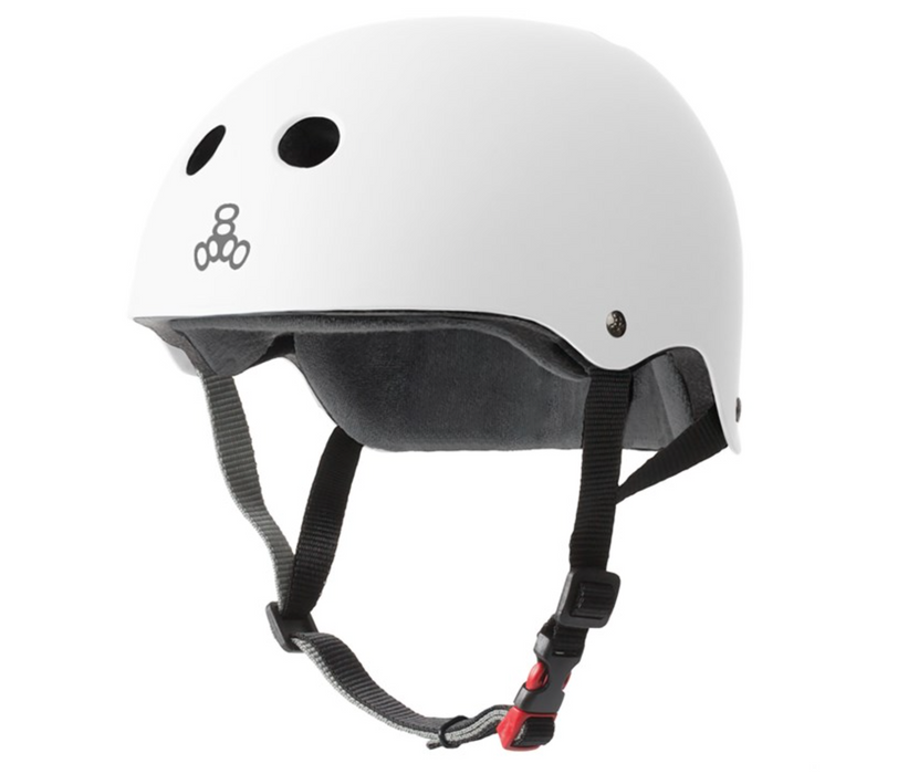 Triple Eight The Certified Sweatsaver Helmet  White Glossy