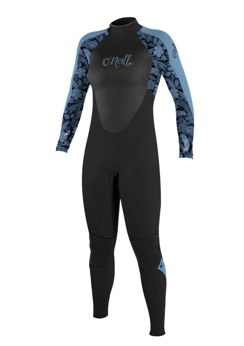 ONeill Girls Epic 4/3 Back Zip Full Blk/StormyPalm/Fade 12