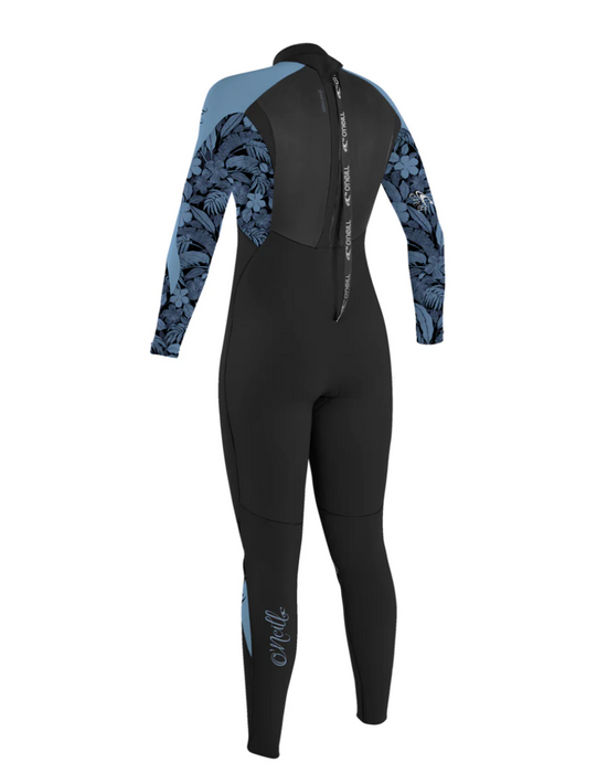 ONeill Girls Epic 4/3 Back Zip Full Blk/StormyPalm/Fade 12