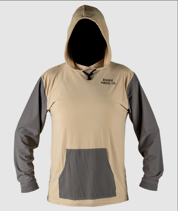 Ronix 2026 Men's UV Shade Wick Dry Hoodie - Sand / Charcoal