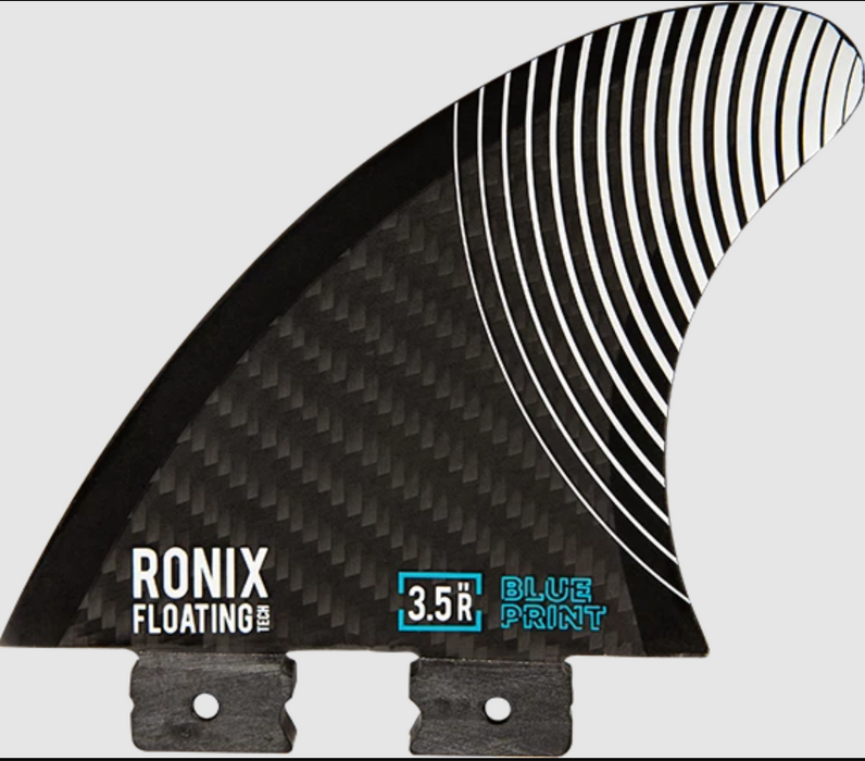 Ronix 2026 Floating Button - Blueprint - Carbon Right Surf Fin - 3.5 in.