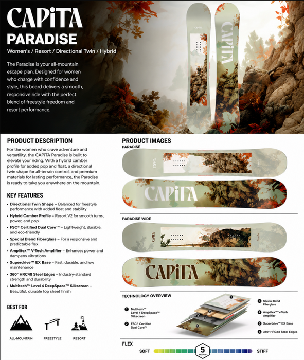 CAPiTA 2027 Paradise Resort Snowboard