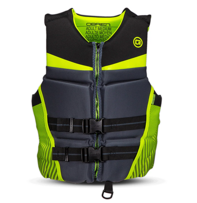 Obrien 2027 Men's Flex V-Back Life Jacket - Black/Green