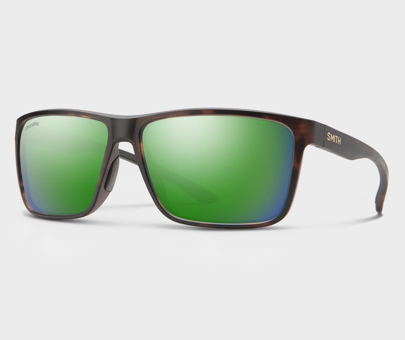 Smith Riptide Matte Tortoise / Choma Pop Polarized Green Mirror