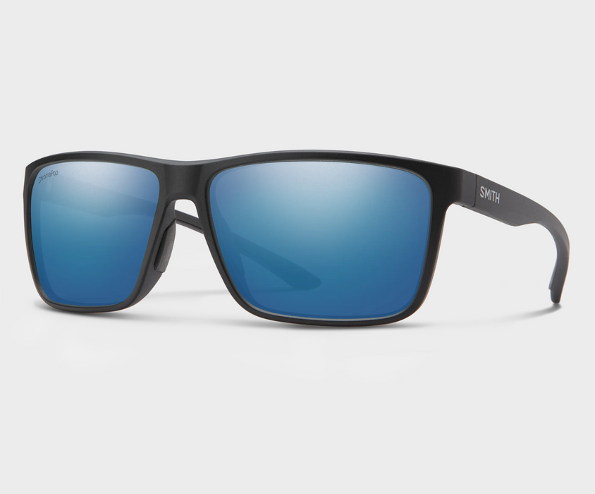 Smith Riptide Matte Black / Chroma Pop Polarized Blue Mirror