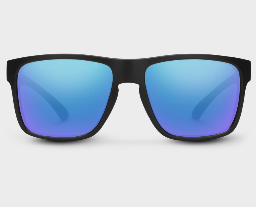 Suncloud Rambler Matte Black / Polar Blue Mirror