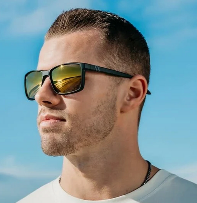 Blenders Mesa Sunglasses – Matte Black / Polarized Copper