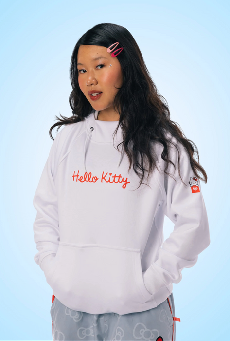 686 WM HELLO KITTY BD FLC P/O HOODY - Hello Kitty White Red