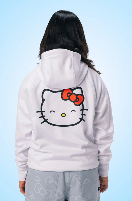 686 WM HELLO KITTY BD FLC P/O HOODY - Hello Kitty White Red