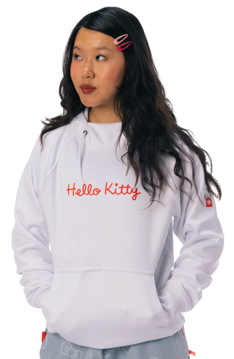 686 WM HELLO KITTY BD FLC P/O HOODY - Hello Kitty White Red