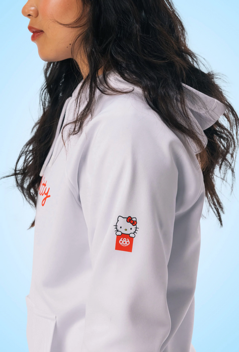 686 WM HELLO KITTY BD FLC P/O HOODY - Hello Kitty White Red