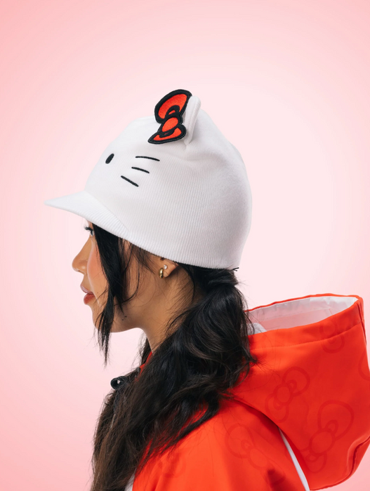 686 WMNS HELLO KITTY VISOR BEANIE - Hello Kitty White