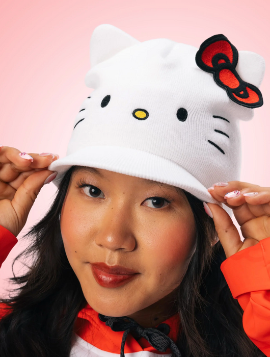 686 WMNS HELLO KITTY VISOR BEANIE - Hello Kitty White